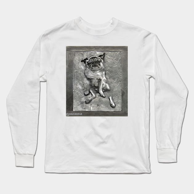 Pug in carbonite Long Sleeve T-Shirt by darklordpug